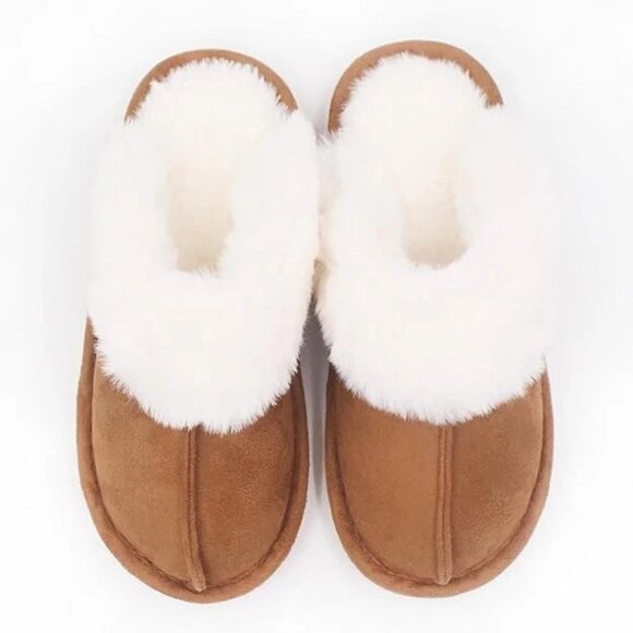 Kids Slippers Girls Boys Memory Foam Soft Plush Warm House Shoes Anti-Slip Fluff - Picture 2 of 7